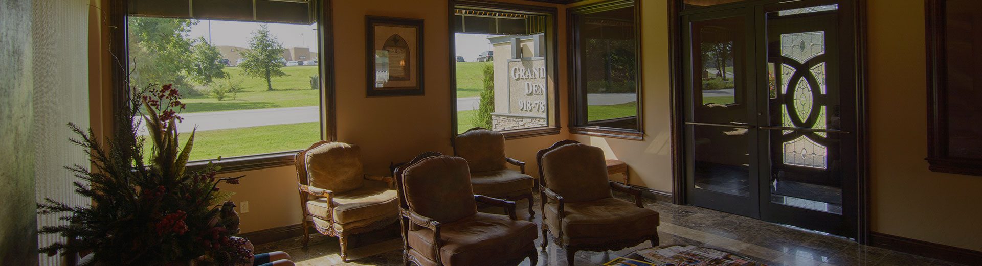 Grand Lake Dental reception area with lake views